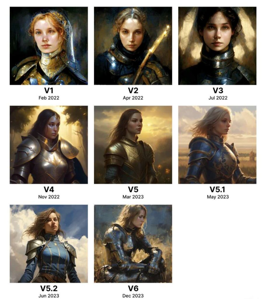 ورژن‌های میدجرنی